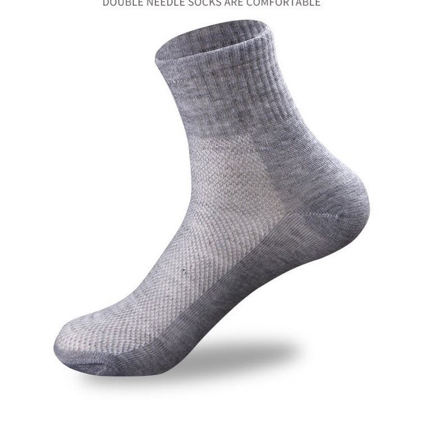 Calcetines de media pantorrilla negros, blancos y grises para hombre, de color liso, desechables, para baño, trampolín, para exteriores