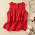 thumbnail image 2 of Women's Casual Sleeveless Vest Top Thin Loose Fit Crew Neck Comfortable Summer Tank Tee for Ladies, 2 of 2