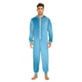 thumbnail image 2 of IAUYY Unisex Adult Onesie Pajamas Ultra-Soft Crystal-Soft Fabric, Halloween Adult Onesie Pajamas Adults,With a Zipper Plus Size Onesie Pajamas, Blue Tile Layout Photography, 2 of 7