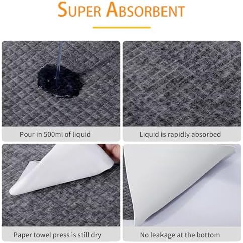 Dog and Puppy Pee Pads 50 Count, 28'' x 30'' Charcoal Odor-Control Puppy Pads with Leak-Proof Quick-Dry Design, Pet Training Pads for Potty Training Strong Absorbency