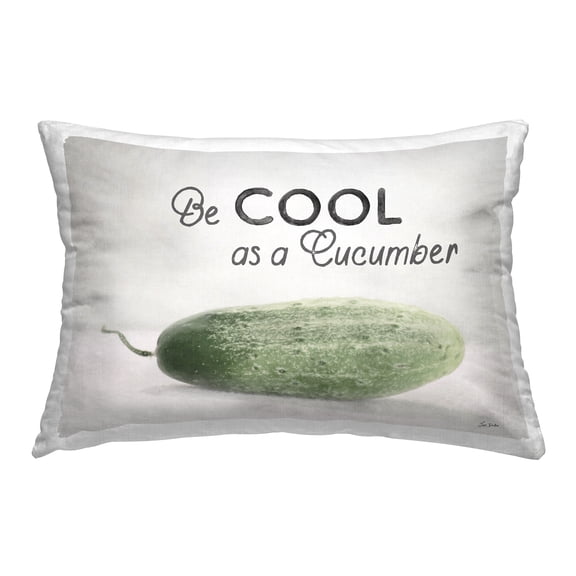 Stupell Industries Cool As A Cucumber Decorative Printed Throw Pillow Design by Lori Deiter.