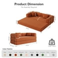 thumbnail image 3 of Soft corduroy 5-in-1 sofa bed, 79 inch boneless sofa with fixed frame, foldable modular sofa bed, suitable for small spaces, apartments, living rooms, 3 of 9