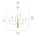 thumbnail image 3 of 52673CPZ Kichler Lighting Livadia - 6 Light Chandelier-33 Inches Tall and 36.25 Inches Wide-Champagne Bronze Finish, 3 of 7