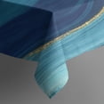thumbnail image 4 of Blue Marble Gold Wave Pattern Rectangle Tablecloth 60"x102",Waterproof Polyester Rectangle Table Cloth, Wipeable Spillproof Polyester Tablecloth for Dining, Camping, Indoor and Outdoor, 4 of 6