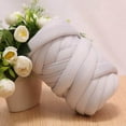 thumbnail image 3 of Chunky Yarn Knitting Arm Knit Soft Yarn 250G for Yarn Tapestry Hand Knit DIY Rug Making Sweaters Light Gray, 3 of 9