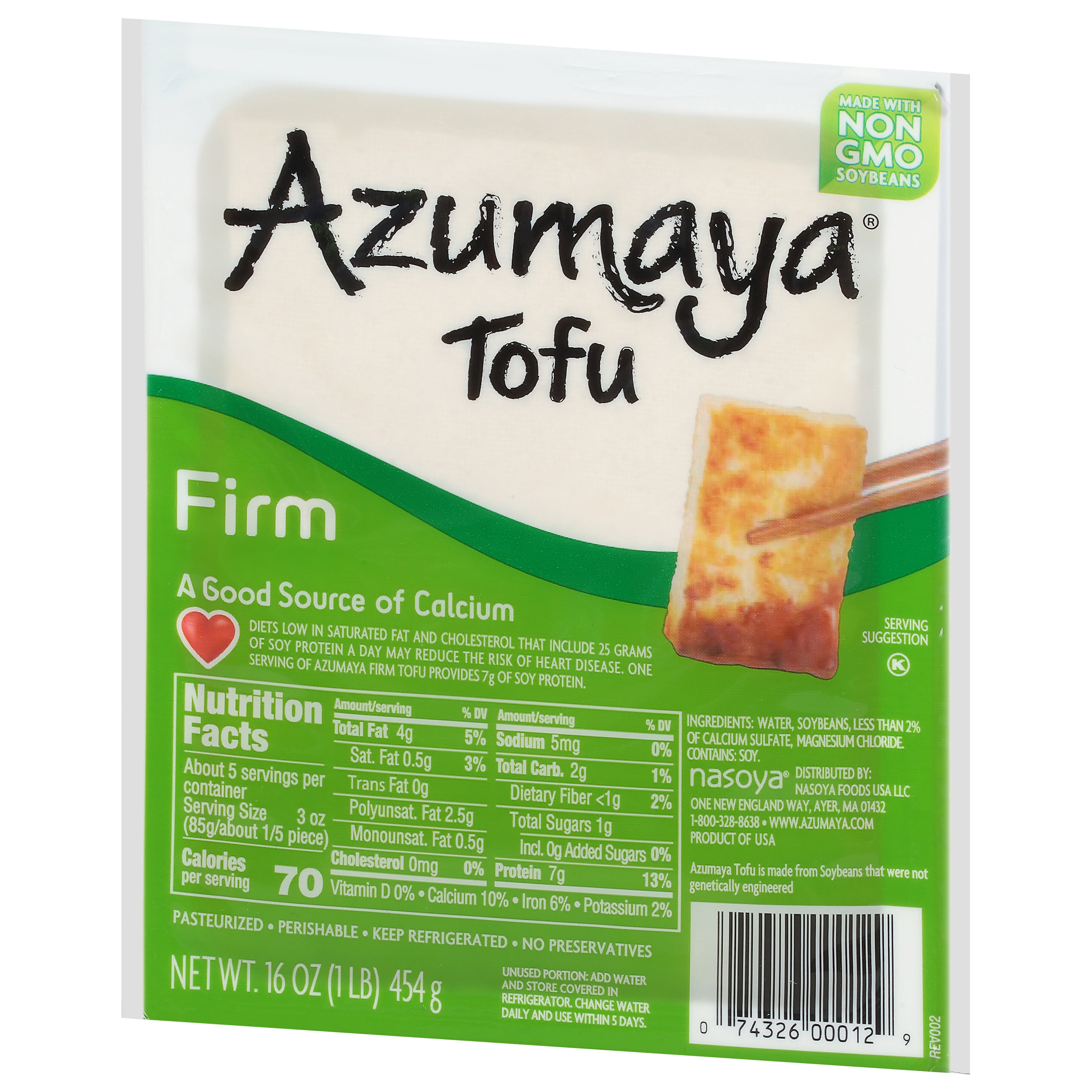 Azumaya Refrigerated Firm Natural Tofu, 16 oz - Walmart.com