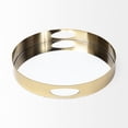 thumbnail image 2 of Mercana Serkis Gold Metal Mirrored Base Round Tray, 2 of 7
