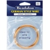 German Style Wire-Gold Round - 26 Gauge, 65.6', Pk 3, Beadalon