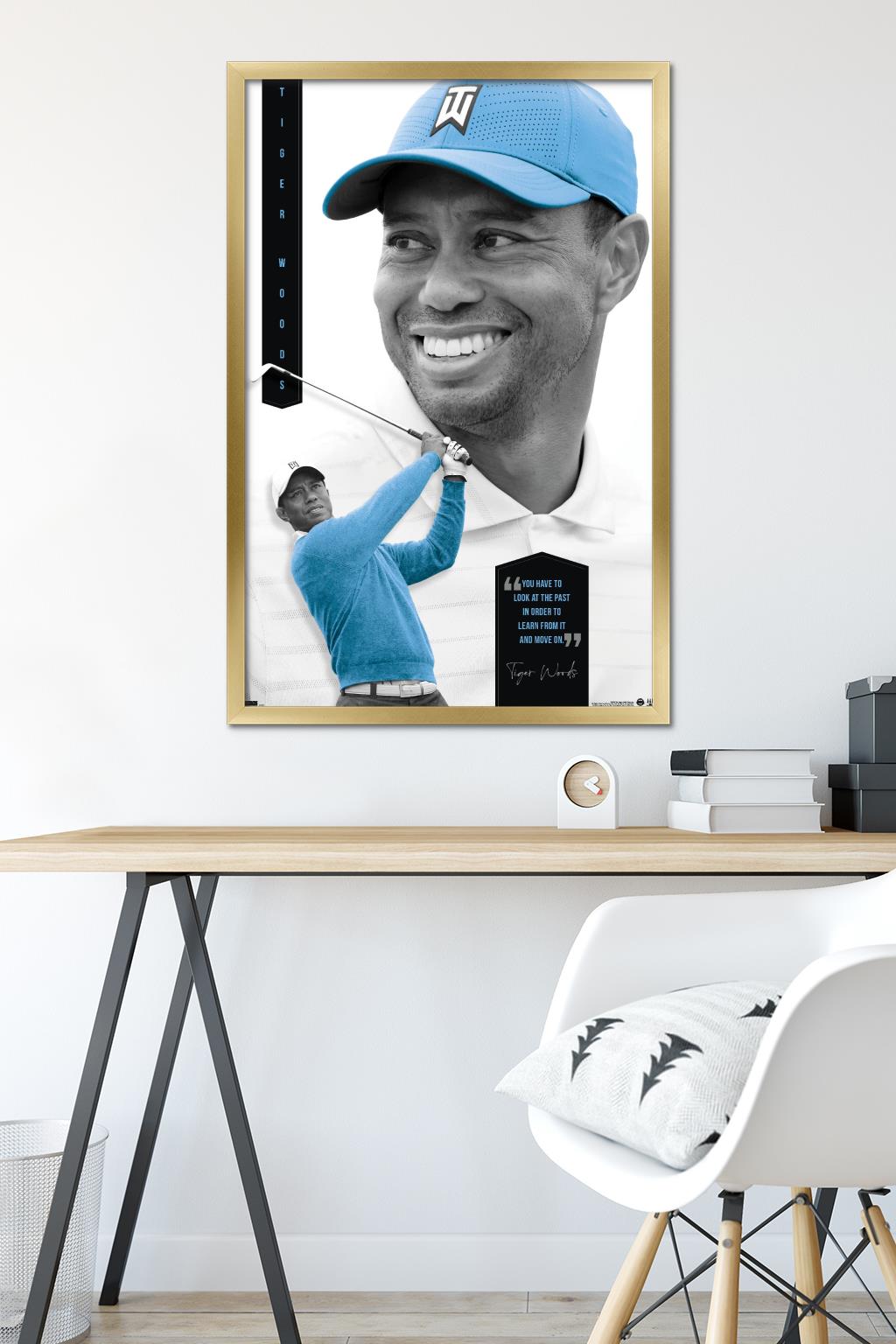 Tiger Woods - Learn From It Wall Poster, 22.375" x 34" Framed