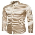 thumbnail image 2 of Stylish Men‘s Solid Color Business Shirts with Turn-Down Collar for Office, 2 of 4