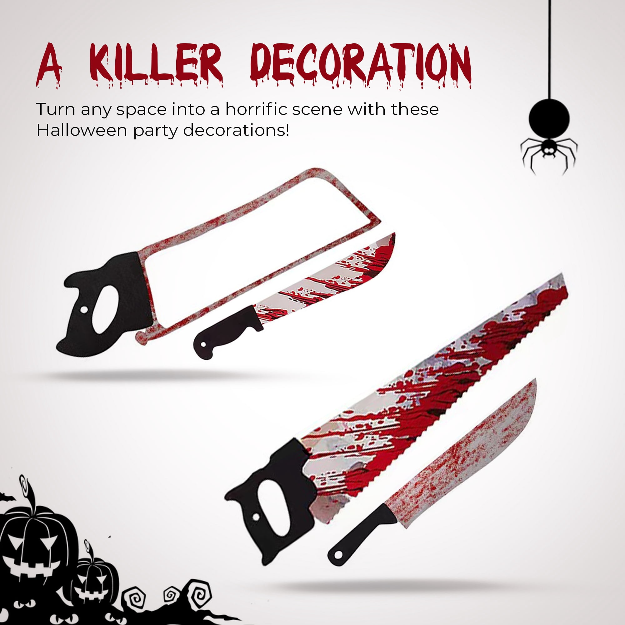 Halloween Girlande – Blutige Waffen-Deko, Ca. 4,8 Cm Lang