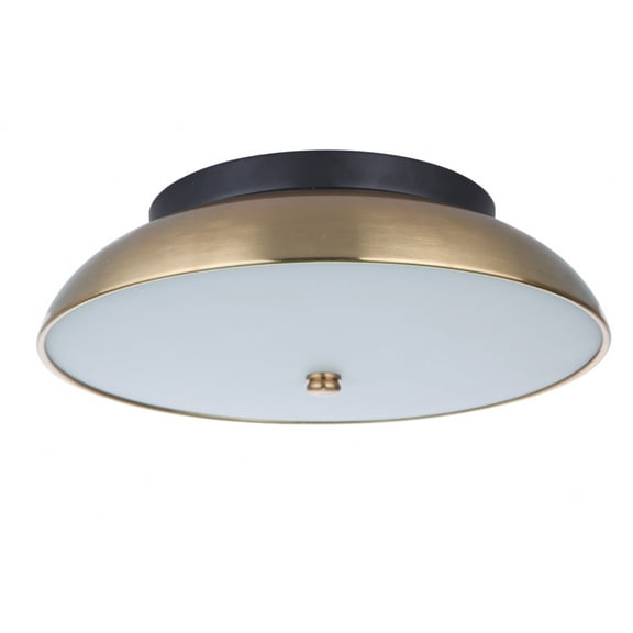X6813-FBSB-LED Craftmade Lighting Soul - 12.5 Inch 20W LED Flush Mount-Flat Black/Satin Brass Finish