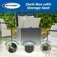 thumbnail image 4 of Suncast Outdoor Square Easy Assemble 22 Gallon Plastic Deck Box & Trash Waste Bin, Cyberspace, 4 of 13