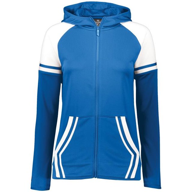 Ladies Retro Grade Jacket, Royal & White - Large