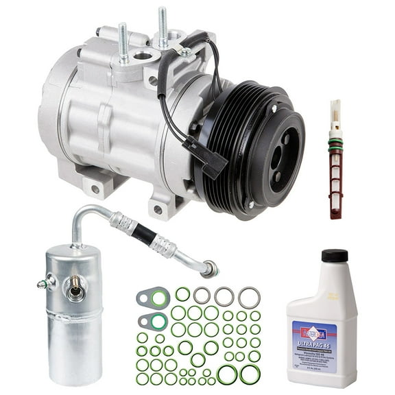 AC Compressor & A/C Kit For Ford F150 F-150 V8 & Lincoln Mark LT 2006 2007 2008 6-groove - Includes Drier, Expansion, Oil & Seals - BuyAutoParts