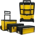 thumbnail image 4 of Caja de herramientas portátil Stalwart, apilable, 3 en 1, con ruedas, color negro y amarillo, 4 of 4