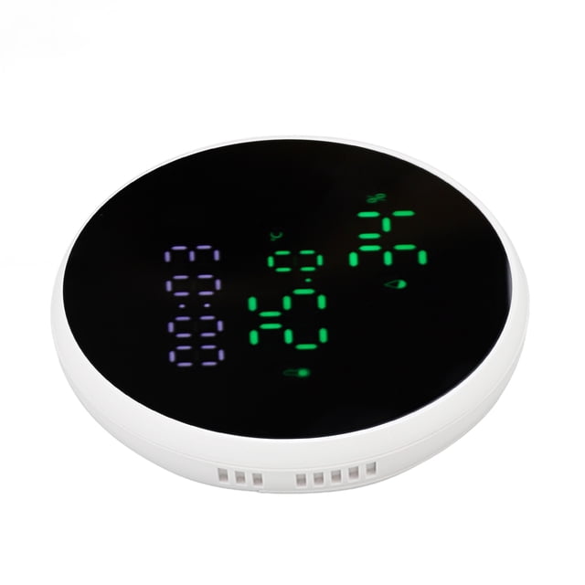 Termómetro WiFi De Humedad, Higrómetro, Control De Voz De Alta Precisión, Sensor Inteligente De Temperatura Y Humedad Con LED Para Hogares Y Oficinas