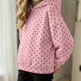 thumbnail image 2 of ITSAME Girls Hooded Sweatshirt (3-16) Polka Dot Print Loose Fit Long Sleeve Fall Winter Fashion Versatile Hoodie Size 9, 2 of 8