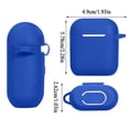 thumbnail image 3 of [Front Visible] Silicone Protective Shockproof Earbuds Cover Skin with Keychain Kit Set Compatible for 1 & 2 (Navy Blue), 3 of 5