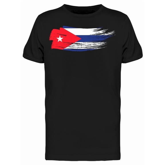 Grunge Brush Cuba Flag Art Tee Men's -Image by Shutterstock