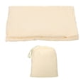 thumbnail image 3 of 47x82" Sleeping Bag Liner Soft Lightweight Travel Camping Sheet Sleep Sack with Carry Bag, Light Yellow, 3 of 6