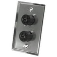 thumbnail image 2 of Seismic Audio  - Stainless Steel Wall Plate - Dual 4 Pole Speakon Connectors Silver - SA-PLATE10, 2 of 3
