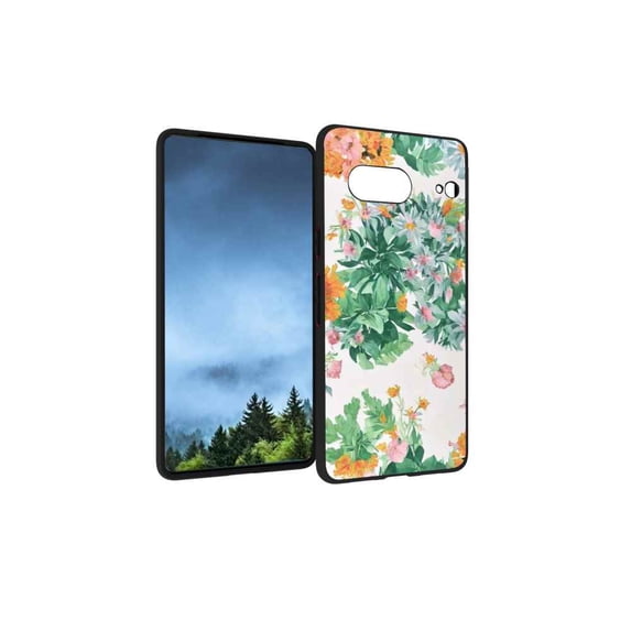 Compatible with Google Pixel 7 Phone Case, Floral 121 Case Men Women, Flexible Silicone Shockproof Case for Google Pixel 7