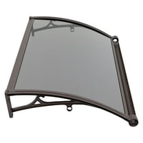 Toolven Front Door Canopy with High-Quality Aluminum Alloy Bracket, PC Shed Panel, 110.23lbs Load Capacity, Efficient Drainage, Easy Installation, Modern Design for Long-Term Use