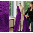 thumbnail image 5 of Soimoi Purple Cotton Poplin Fabric Black Dots Print Fabric by the Yard 42 Inch Wide, 5 of 7