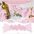thumbnail image 3 of Pink Cheesecloth Table Runner 4 Packs 35" x10Ft Rustic Gauze Boho Table Runner for Wedding Reception Bridal Shower Vintage Decor, 3 of 14