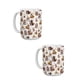 thumbnail image 1 of Duo de Tazas de cerámica 445 ml diseño ilustrado café, 1 of 6