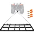 thumbnail image 2 of Historyli Rastrillo de arrastre de 1,2 m,nivelador de entrada con cadena y 4 cinturones de seguridad,rastrillo de grava ajustable para vehículos todo terreno y UTV,color negro, 2 of 5