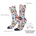 thumbnail image 4 of Hirioo Mexican Bright Style Pattern Adult Middle Tube Socks Breathable Sock Non-Pilling,Contrasting Color Design, 4 of 6