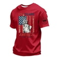 thumbnail image 5 of Men's 250 Years of Freedom Patriotic T-Shirt with Liberty Statue and USA Flag Graphic and Short Sleeves Featuring Crew Neck Design Red XXXXXL, 5 of 6