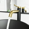 thumbnail image 4 of VIGO Lexington Single Handle Single-Hole Bathroom Vessel Faucet in Matte Gold and Carbon Fiber, 4 of 10