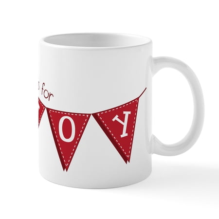 CafePress - J Is For Joy Mug - 11 oz Ceramic Mug - Novelty Coffee Tea Cup