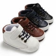 thumbnail image 5 of Douhoow 0-18m Baby Boy Shoes Infant Soft Sole Leather Crib Shoes Solid Shoes Footwear, 5 of 6