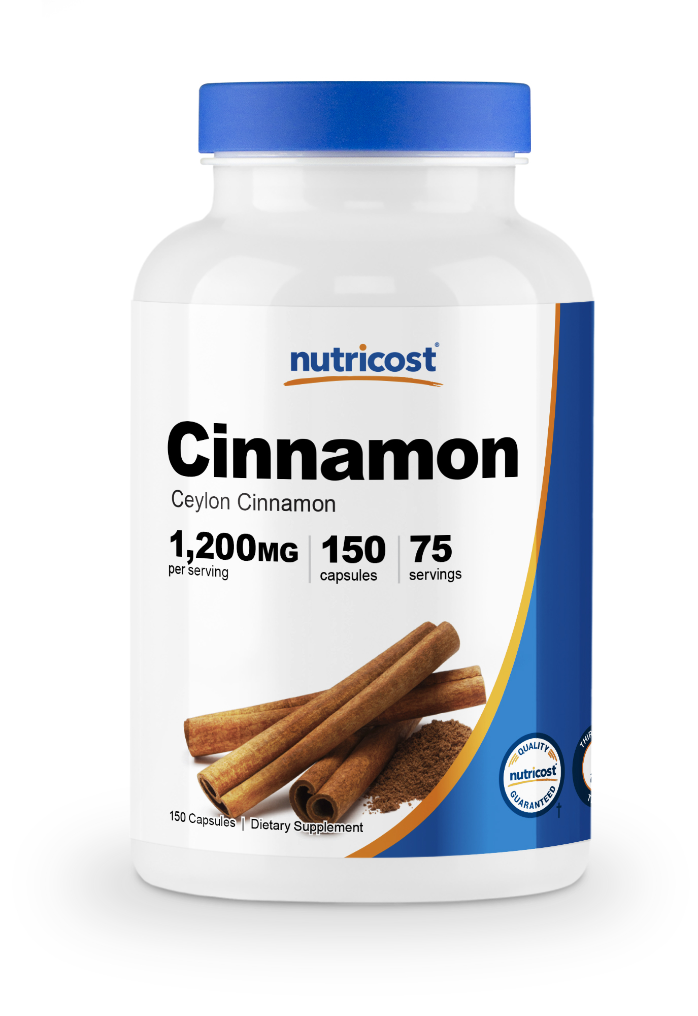 Nutricost Cinnamon (Ceylon Cinnamon) 1,200mg Serving, 150 Capsules