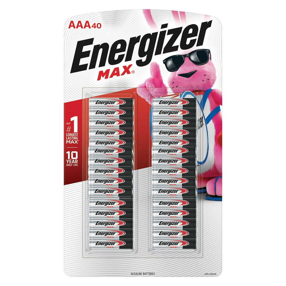 Energizer MAX Alkaline AAA Batteries, 40Pack