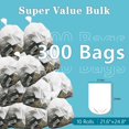 thumbnail image 2 of 300 Count 7-9 Gallon Trash Bags, 13 Micron Extra Thick 8 Medium Garbage Unscented White Wastebasket Can Liners for Bathroom Kitchen Home Office, 2 of 4