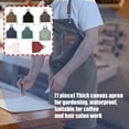 thumbnail image 2 of lanema Professional Work Apron Heavy Duty Canvas Apron For Coffee Shop Salon Gardening, 2 of 12