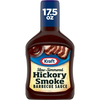 Kraft Hickory Smoke Slow-Simmered Barbecue BBQ Sauce, 17.5 oz Bottle