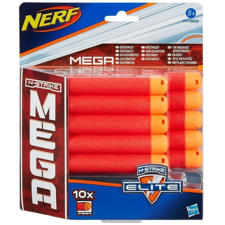 Nerf N-Strike Mega BigShock Blaster, Includes 2 Official Nerf Mega Whistler  Darts 