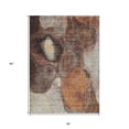 thumbnail image 3 of HomeRoots 605831 3 x 5 ft. Coffee, Copper & Beige Abstract Washable Indoor & Outdoor Rectangle Area Rug, 3 of 5