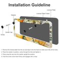thumbnail image 4 of Watercolor Floral Wreath of Lemons And Flowers in Winter License Plate Cover 2 Pieces Yellow Green Lemon Standard Car Tag Cover Holder Gift for Dad 2 Hole Quality Aluminum License Plate Frame, 4 of 6