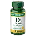 thumbnail image 1 of Suplemento Nature's Bounty con vitamina D para el apoyo inmunológico, 72 unidades, 1 of 4