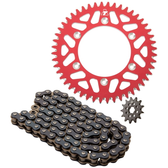 Tusk Chain and Sprocket Kit - Aluminum Rear/O-Ring Chain Red Rear Sprocket For GASGAS MC 125 2025-2026
