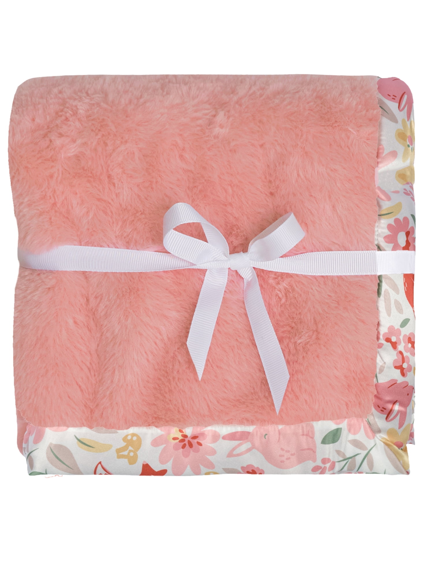 Modern Moments by Gerber Baby & Toddler Girl Plush Blanket with Satin Trim