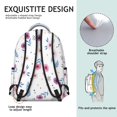 thumbnail image 5 of Pioneer Flower Floral Print Pattern Backpack for School, Cute School Bag with Adjustable Shoulder Straps and Padded Back, 15.3"x11"x7.1", 5 of 5