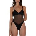 thumbnail image 5 of Maillot de Bain une Pièce en Maille Transparente Contrôle du Ventre avec Bretelles Larges Réglables, 5 of 5